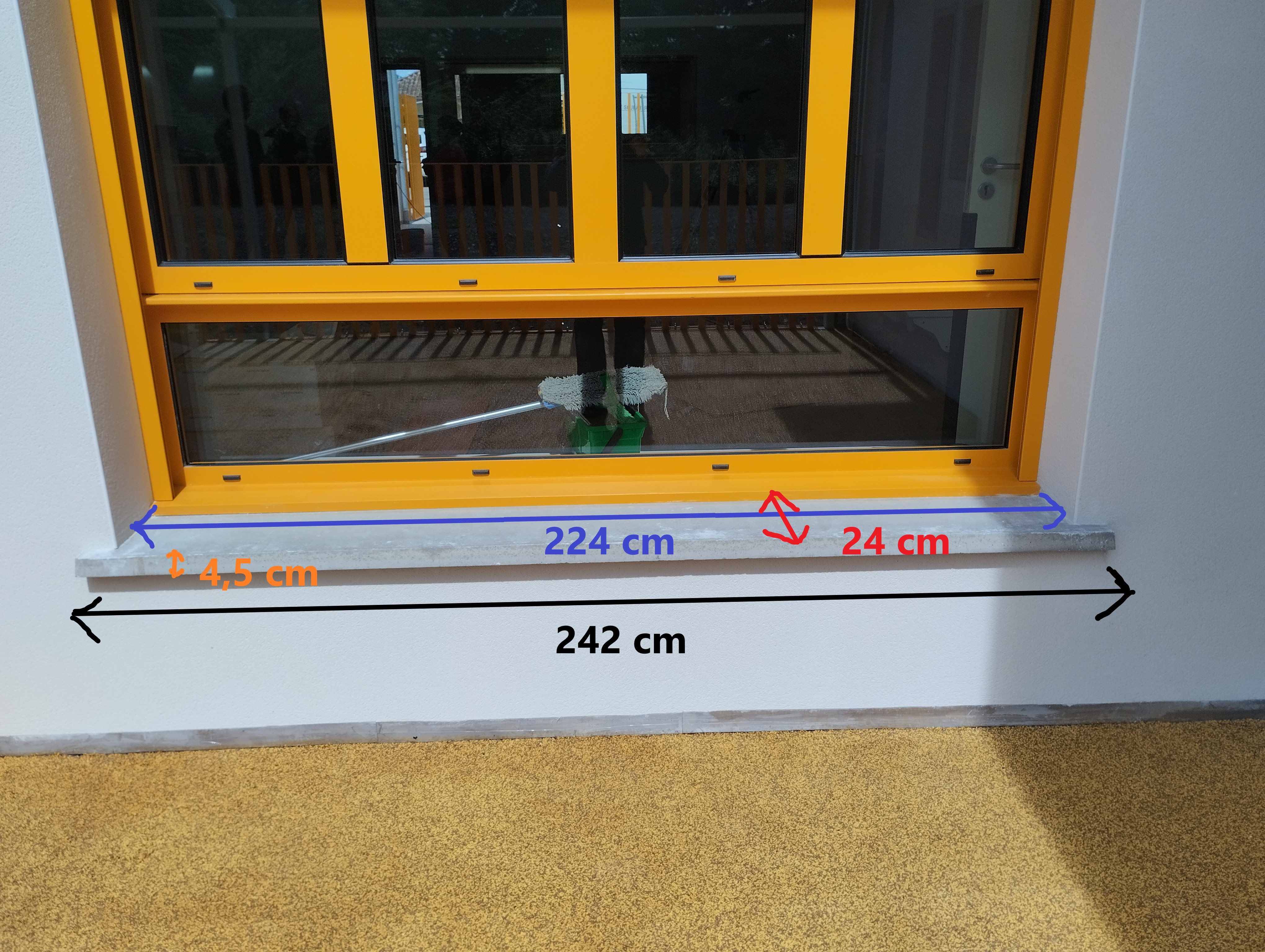 Dimensions a prendre rebords de fenêtre